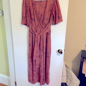 Coral jumpsuit, size L, worn once.